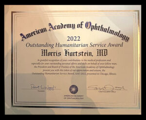פרס השירות ההומניטרי המצטיין לשנת 2022 מהאקדמיה האמריקאית לרפואת עיניים.